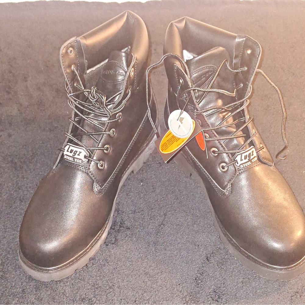 Lugz Drifter 6" Steel Toe EH Work Boots Men's 14W Black MDRIF6STWV-001